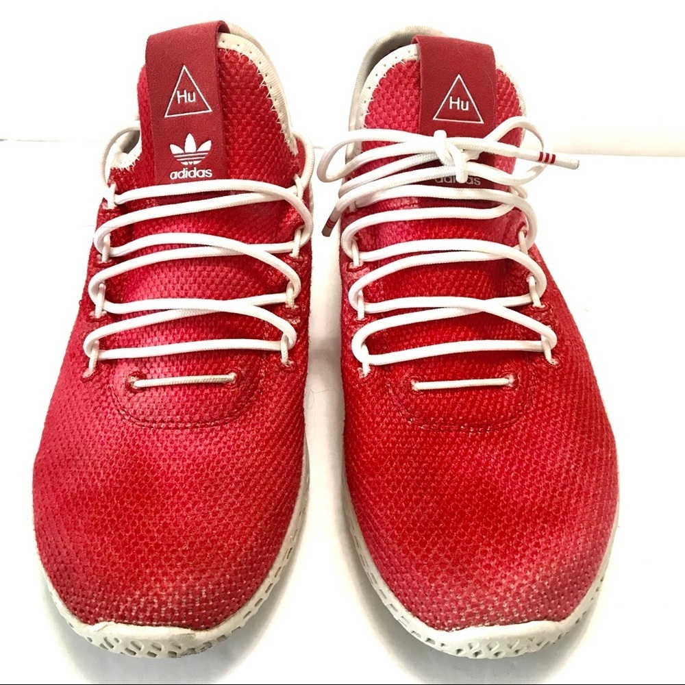 Adidas Sneakers Youth Kids Sz 3 Pharrell Williams Hu Holi Red White